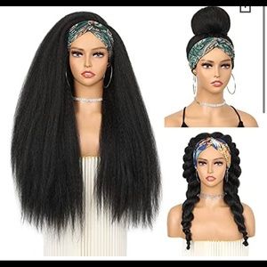 Kinky Straight headband wig